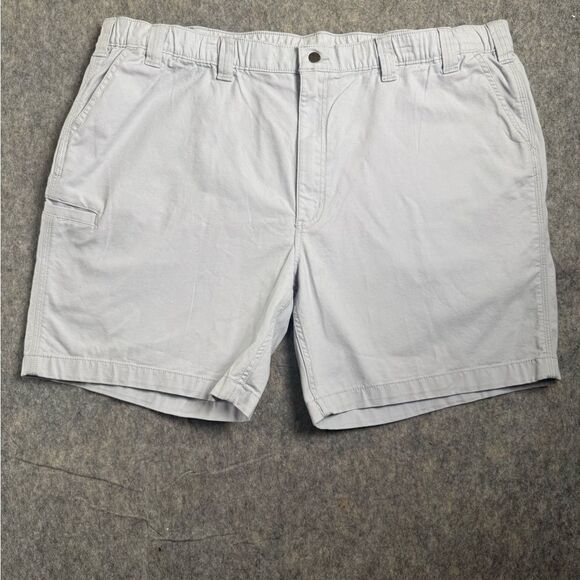 Carhartt Rugged Flex Canvas Cargo Work Shorts Men's 52 Gray Cotton Relaxed Fit - Picture 1 of 8